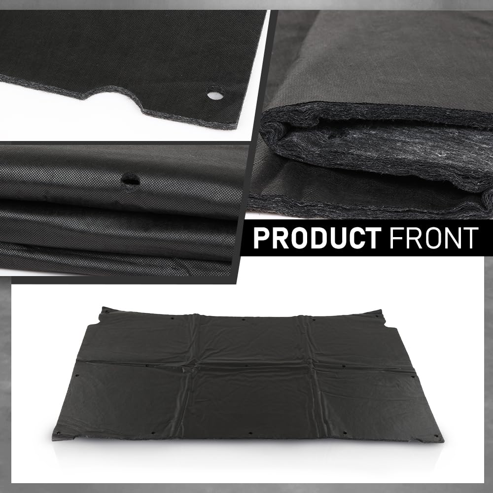 G-PLUS Hood Insulation Pad 1/2" Compatible with Chevy Caprice Impala 1991-1996 Black