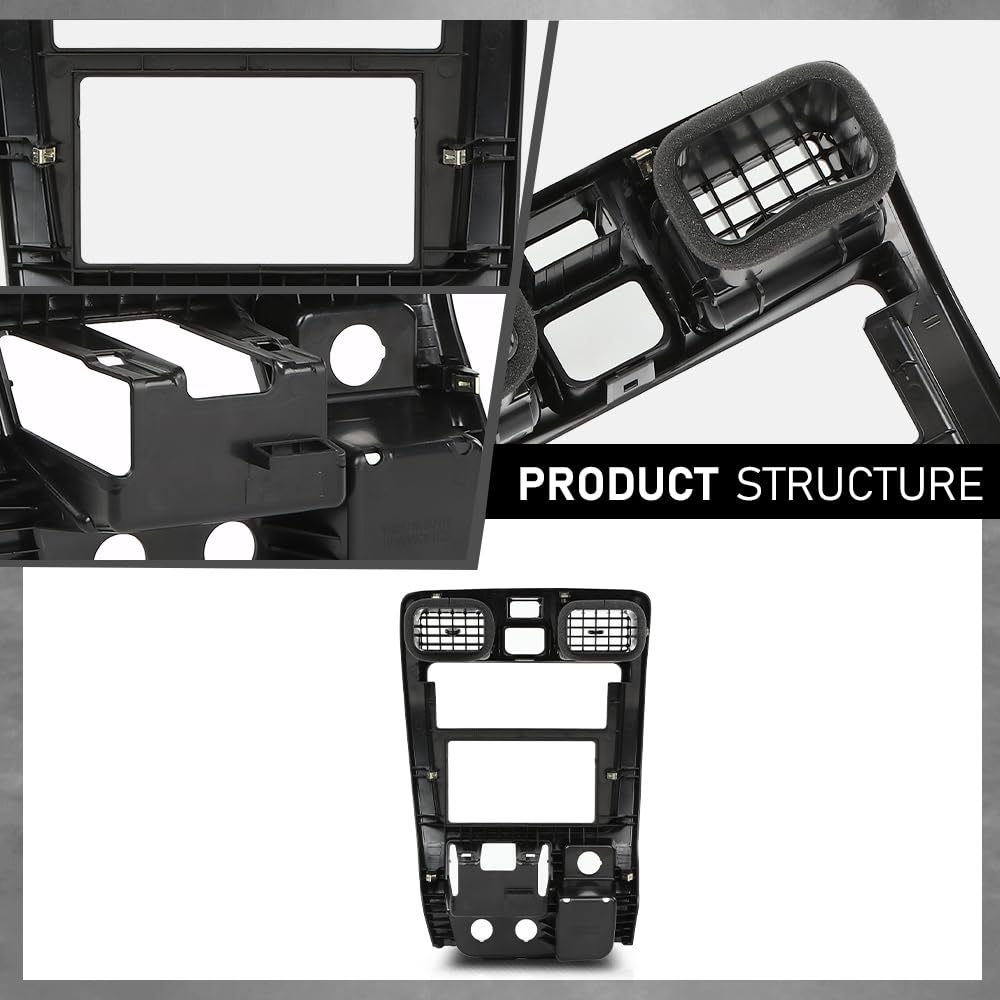 G-PLUS Center Dash Radio Climate Control Bezel Compatible with Toyota 4Runner 1999 2000 2001 2002 Black Dashboard Panel Cover Black
