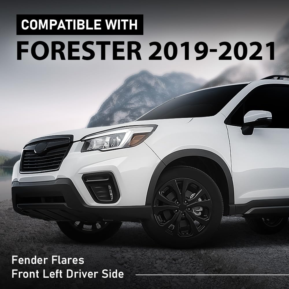 G-PLUS Front Left Fender Flare Compatible with Subaru Forester 2019 2020 2021 Wheel Arch Molding 91112SJ210, SU1290102
