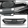 G-PLUS Front Bumper Grille Grill Assembly Black Shell Silver Insert Compatible with Subaru Legacy 2018-2019 91121AL19A