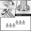 G-PLUS 100 License Plate Screws Compatible with Most Vehicles,Fit Benz Audi Japanese | 6mm x 12mm, #2136