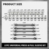 G-PLUS Universal Press & Pull Sleeve Kit Bush Bearing Removal Insertion Tool Set Compatible with Cars, LGV and HGV Silver