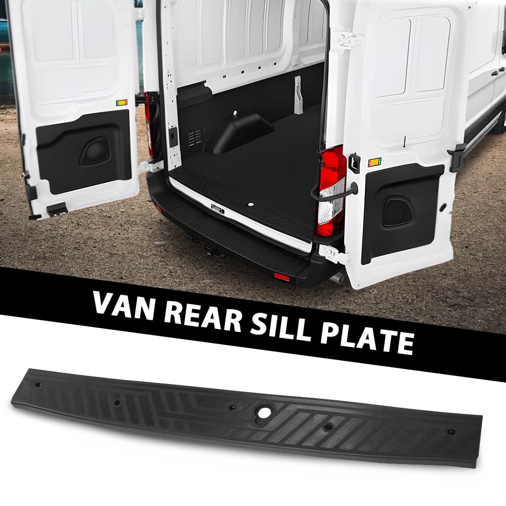 G-PLUS Rear Sill Plate Compatible with 2015-2023 Ford Transit 150 250 350 CK41-B40352-C Rear Step Pad