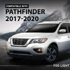 G-PLUS Fog Lights Bumper Lamps Assembly Left and Right Side W/Wiring Harness Compatible with Nissan Pathfinder 2017-2020 261509B90E, 261509B90E Black