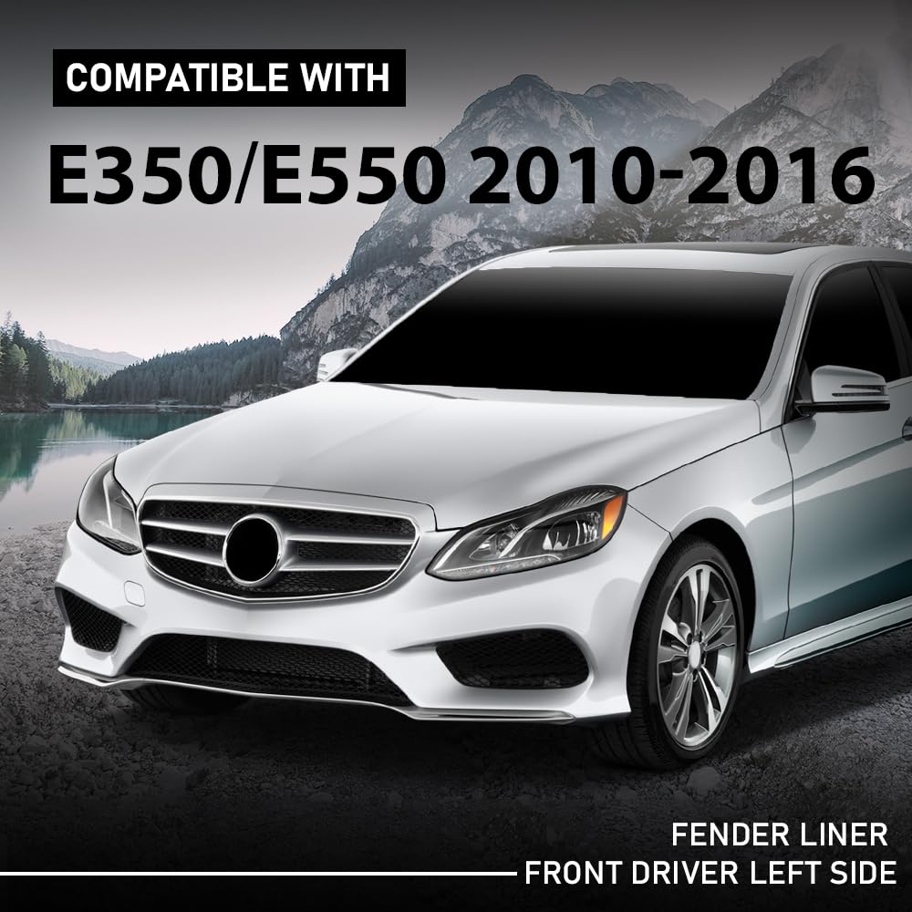 G-PLUS Fender Liner Front, Driver Side Compatible with Benz E250 E300 E350 E400 E550 2126903030, MB1248167