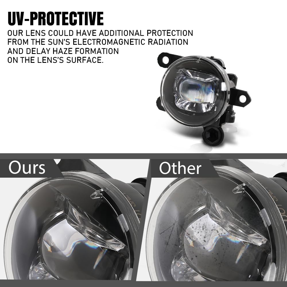 G-PLUS Right Passenger Fog Light Compatible with Volvo XC40 2018-2020 Fit Polestar 2 2021-2023 31689175 Black