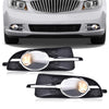 G-PLUS Front Bumper Fog Lights + Cover Trim Compatible with Buick LaCrosse 2010 2011 2012 2013 Driver & Passenger Side Fog Lamps Clear lens RW1345