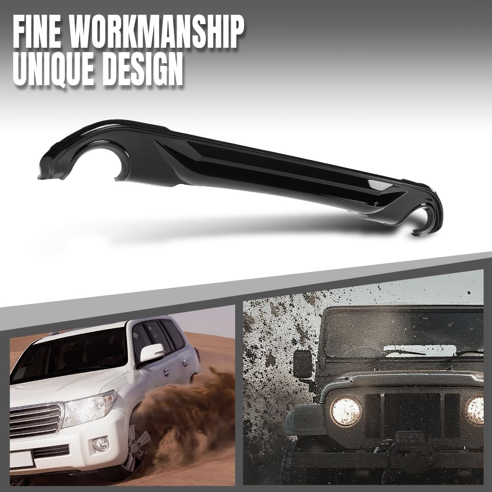 G-PLUS Rear Diffuser Compatible with BMW F48 F49 X1 Base Model 2016 2017 2018 2019 2020 2021, Only Fit Base Model, Not Fit M Sport Rear Bumper Diffuser Lip Gloss Black