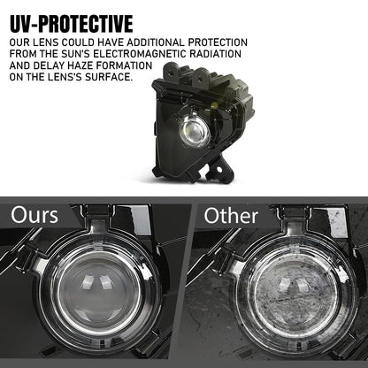 G-PLUS LED Fog Light Pair Right Passenger & Left Driver Compatible with LX GX460 2014-2023 8122060110, 8121060190 Black
