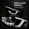 G-PLUS LED Projector DRL Headlights Left & Right Fit Hyundai Elantra 2014 2015 2016 Headlamps Assembly, Clear Lens Black Housing Amber Reflector, faros delanteros