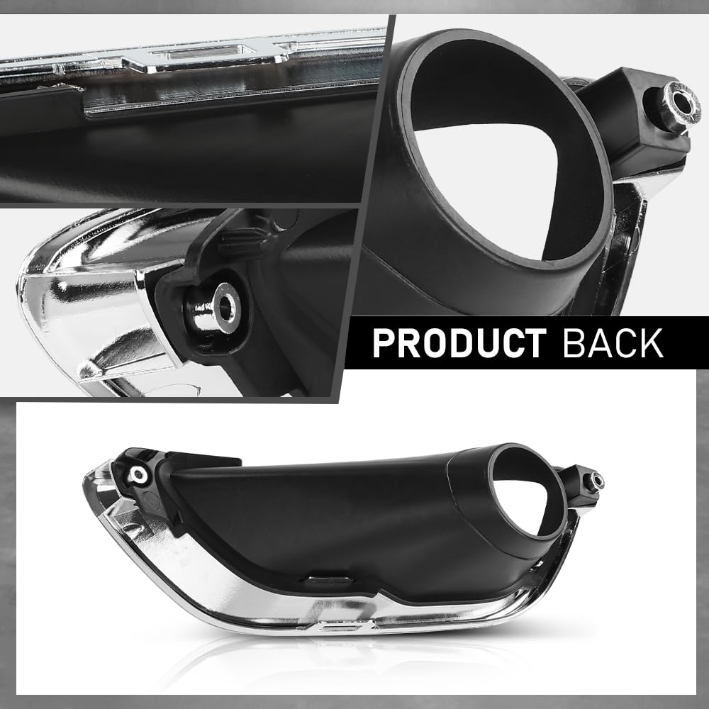 G-PLUS 2PCS Fog Light Covers Compatible with Jeep Grand Cherokee 2016 2017 2018 2019 2020 Chrome Lamp Bezel Trims 68261710AA, 68261711AA