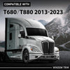 G-PLUS 8" Chopped Top Window Trim Pair, Compatible with Kenworth T680 & T880 Trucks 2013+, Stainless Steel