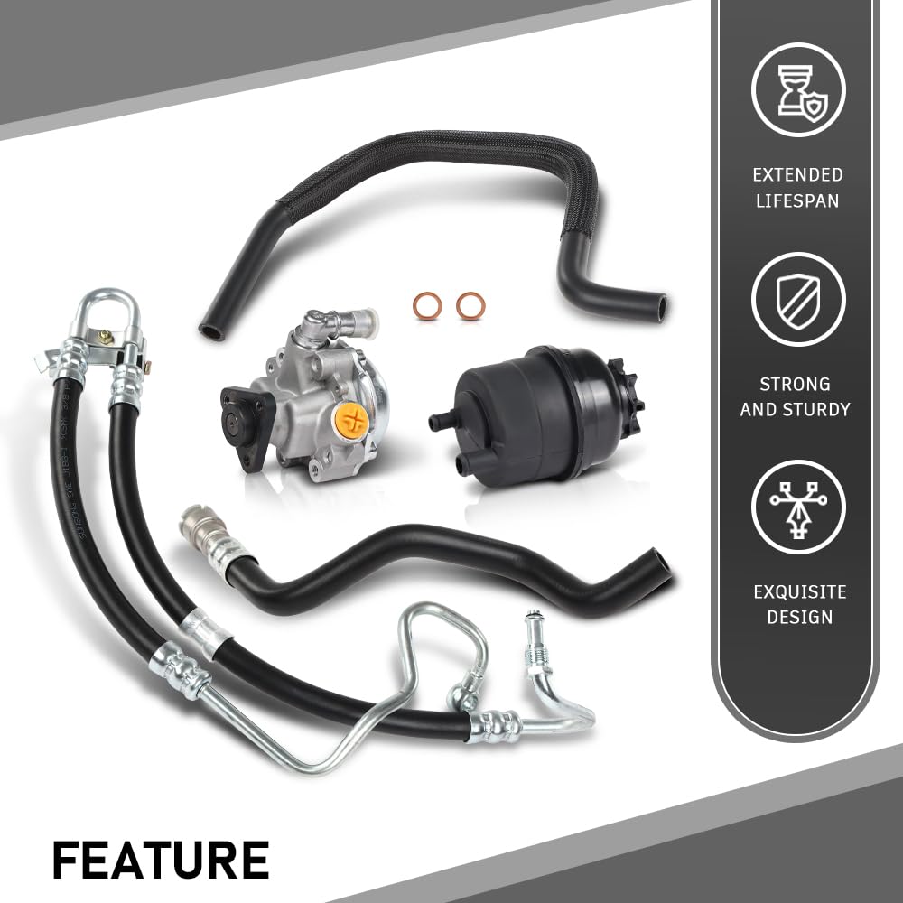 G-PLUS Power Steering Pump Kit Compatible with BMW E46 325Ci 325i 330Ci 330i 2000-2005, Fit LUK LF-20 (ID: LF 20) Power Steering Pumps Only