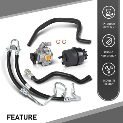 G-PLUS Power Steering Pump Kit Compatible with BMW E46 325Ci 325i 330Ci 330i 2000-2005, Fit LUK LF-20 (ID: LF 20) Power Steering Pumps Only