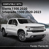 G-PLUS Fender Flares Kit Compatible with Chevy Silverado 1500 2020-2023, Fit GMC Sierra 1500 2020 84297538 Smooth Painted