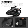 G-PLUS Projector Headlights Left & Right Side Compatible with GMC Terrain (submodel: SLE, SLT) 2010-2015 Not Fit for Denali Models Clear Lens Chrome Housing Bumper Headlamps,faros delanteros