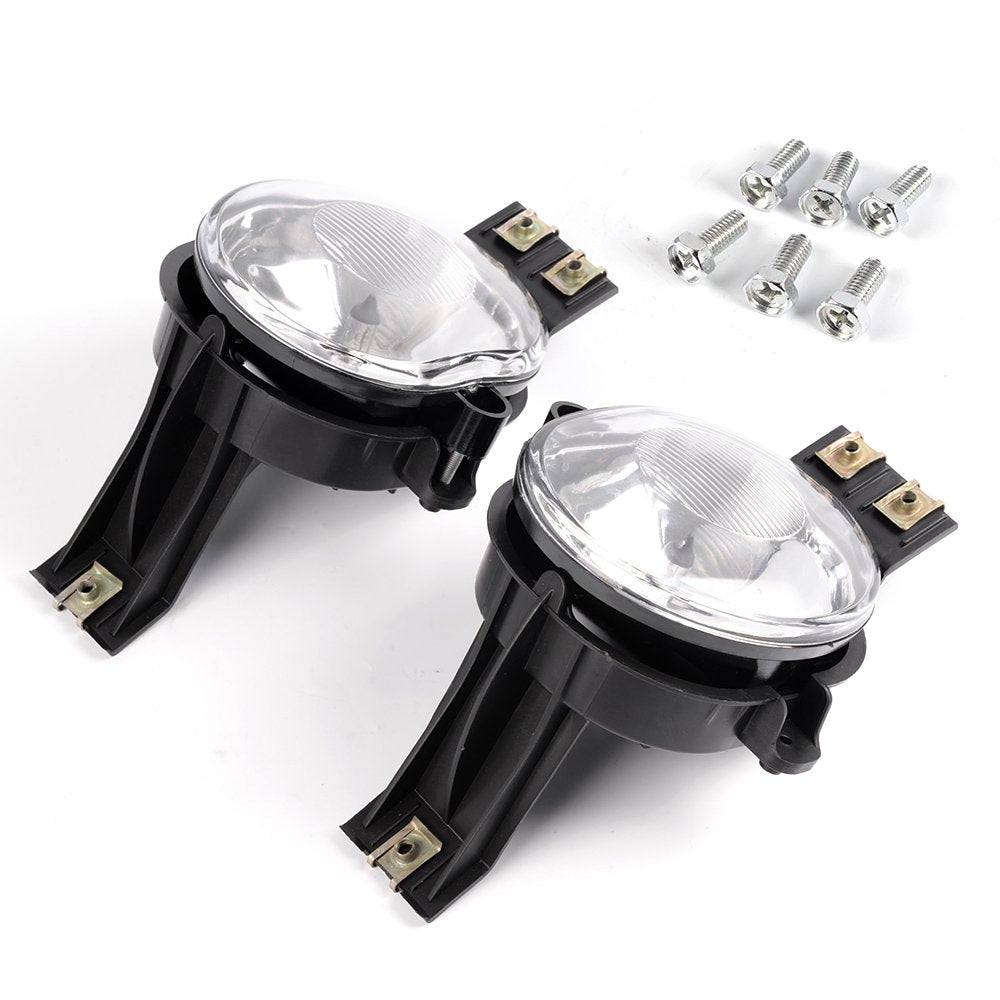 G-PLUS Compatible with Dodge Ram 1500 02-08 / Compatible with Dodge ram 2500 ram 3500 03-09 / Compatible with Dodge Durango 04-06 Glass Bumper Fog Lights Driving Lamps+Bezel