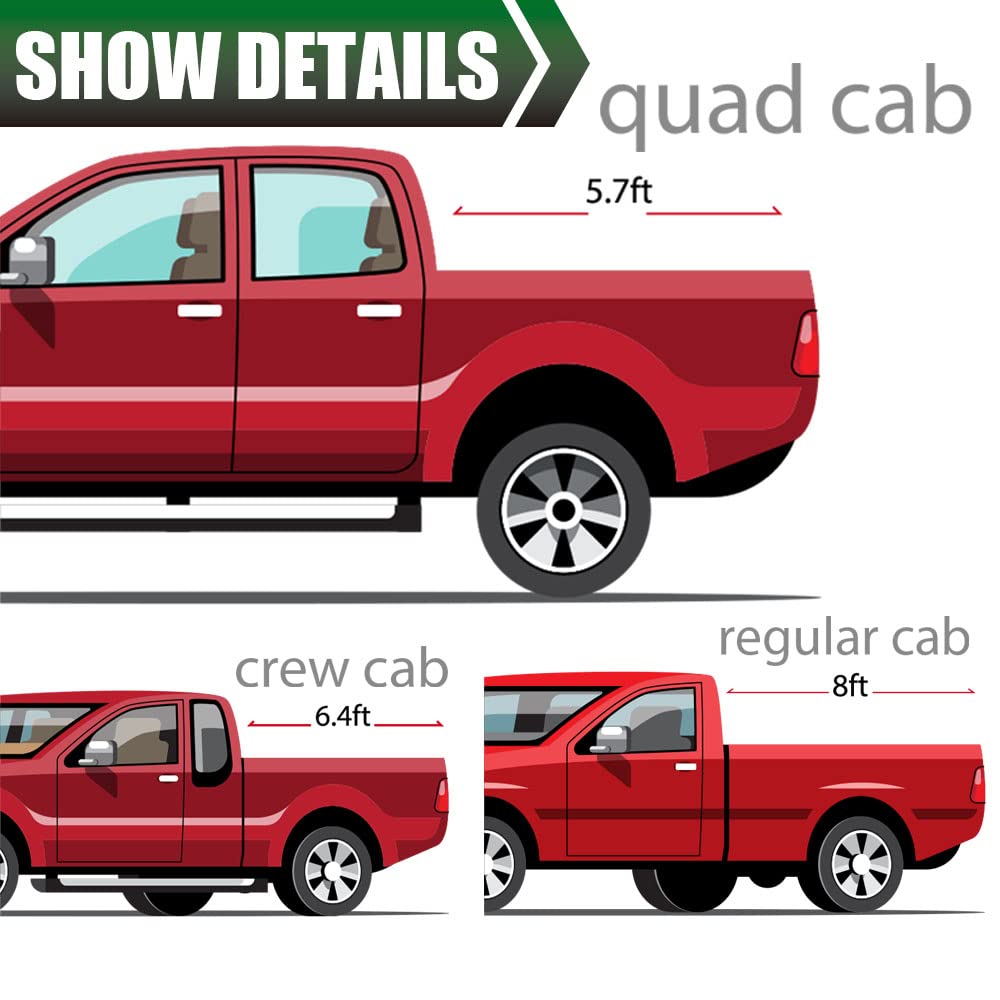 G-PLUS T3 Tri-Fold Hard Lock 5.7Ft Truck Tonneau Cover Replacement for Dodge Ram 1500 2009-18 | for Fleetside Style Model 5.7'Short Beds