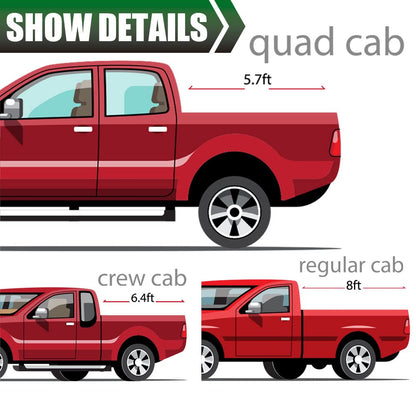 G-PLUS T3 Tri-Fold Hard Lock 5.7Ft Truck Tonneau Cover Replacement for Dodge Ram 1500 2009-18 | for Fleetside Style Model 5.7'Short Beds