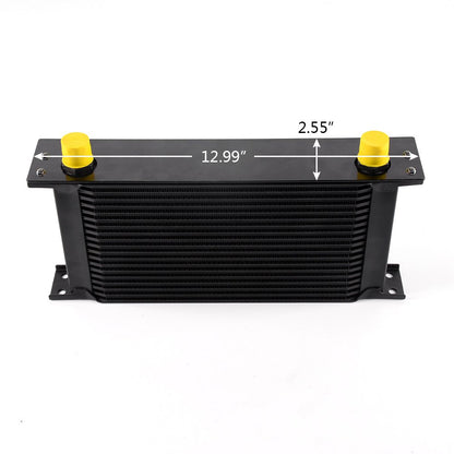 19 Row AN10 Aluminum Engine Transmission Oil Cooler Kit Compatible For Subaru Impreza WRX STi 2001 2002 2003 2004 2005