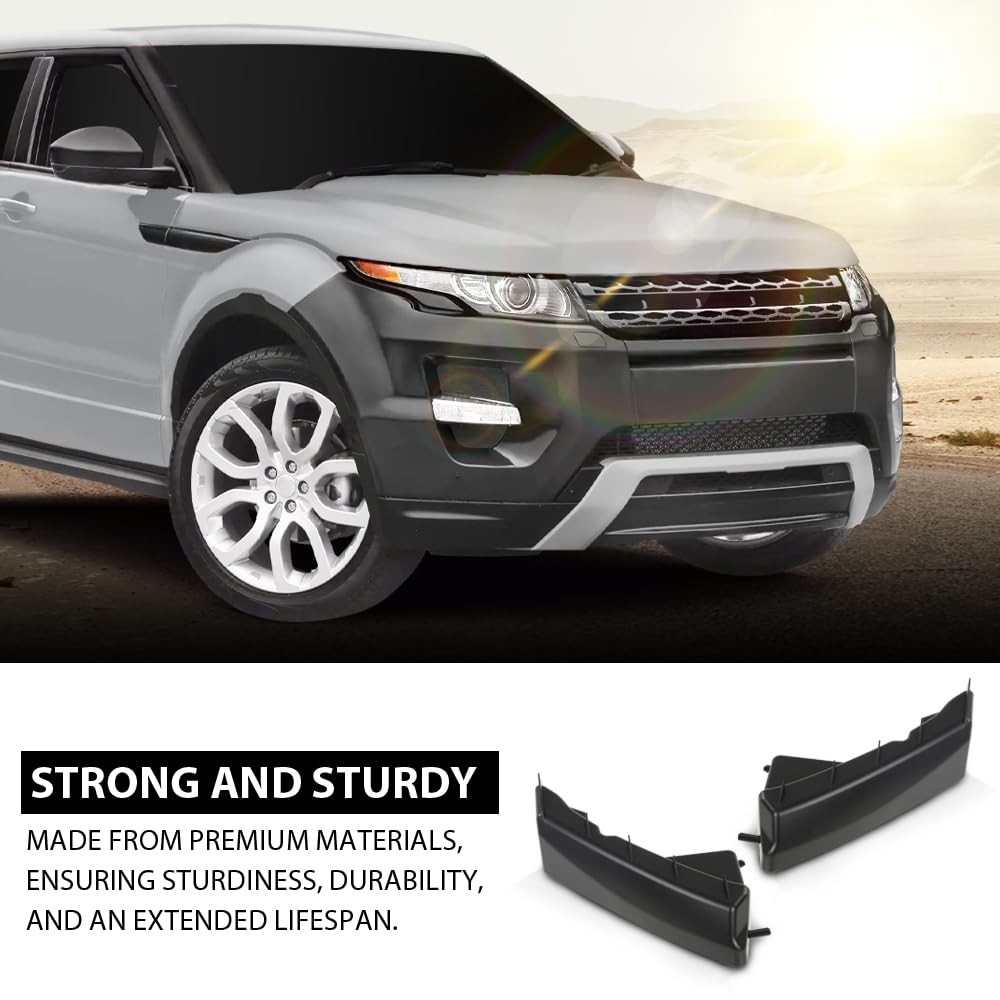 G-PLUS 1Pair Front Bumper Side Mount Bracket Compatible with Range Rover Evoque 2012-2018 Black