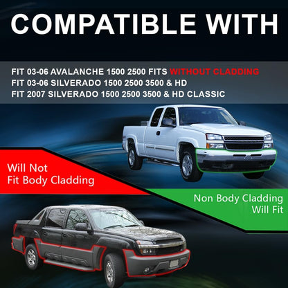 G-PLUS LED Headlights Compatible with Chevy Avalanche Silverado 1500 2500 HD 3500 2003-2006/Fit Chevy Silverado 1500 2500 3500 Classic 2007 Headlamp(Clear Lens Chrome Housing Clear Reflector)