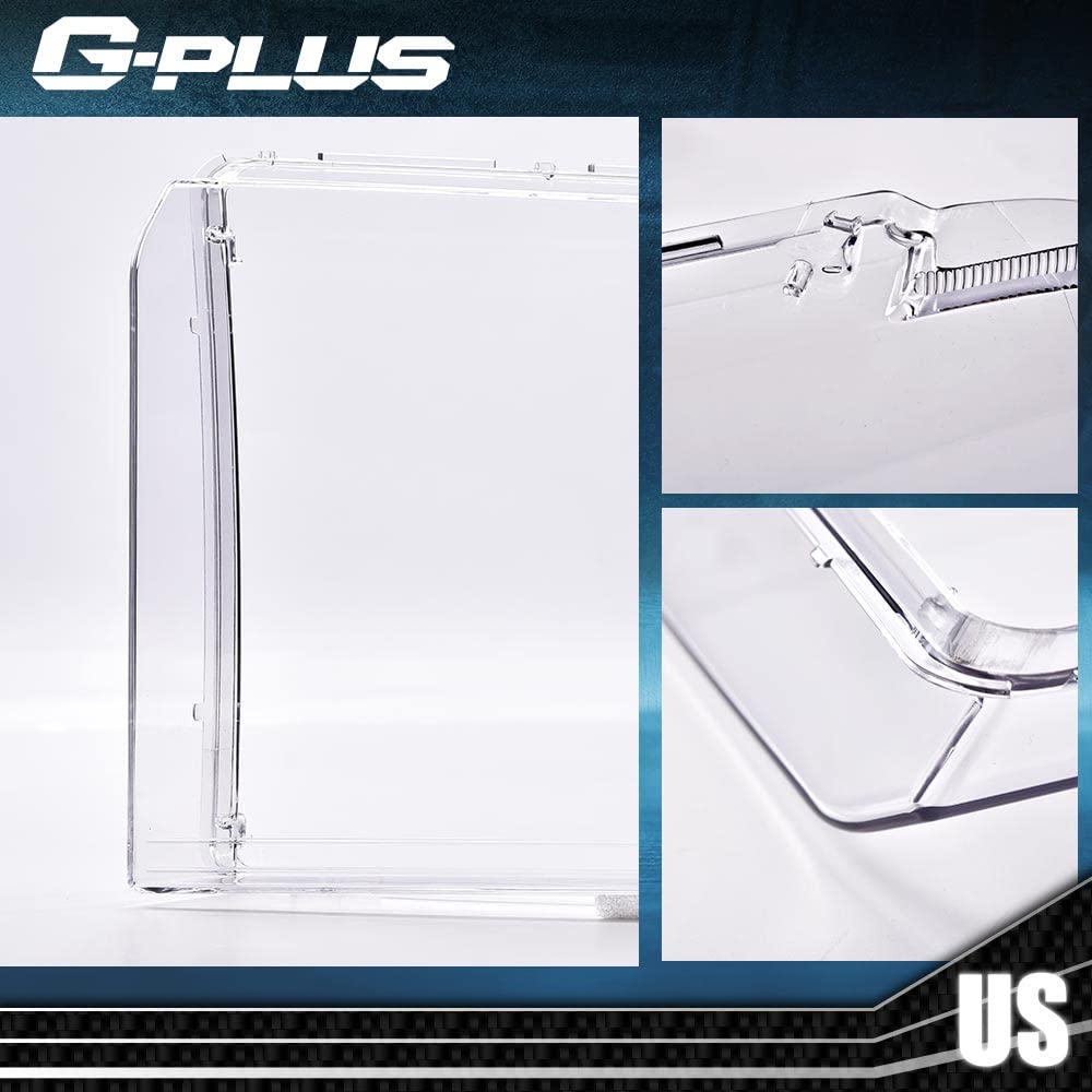 G-PLUS Front Headlight Lens Cover Compatible with 05-07 Ford F250 F350 F450 F550, Left & Right Side (Clear Lens)