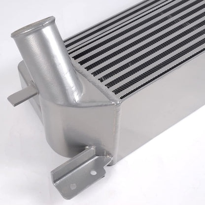 Performance Front Mount Aluminum Intercooler Compatible With Ford Mustang 2.3L EcoBoost 2015 2016 2017 Silver