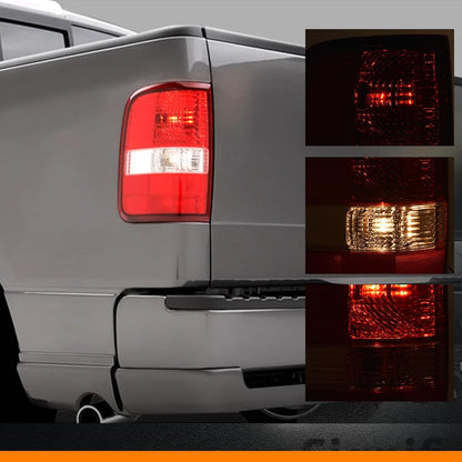 G-PLUS Tail Lights Lamp w/o Bulbs Compatible with Ford F150 King Ranch, Lariat, XL 2004 2005 2006 Left & Right luces traseras faros traseros Red 5L3Z13404CA, 6L3Z13404BA Rear Brake Lamps Assembly