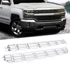 G-PLUS Grille Insert, Compatible with Chevy Silverado 1500 2016 2017 2018 Chrome Grille Kit Snap On(Sliver)