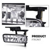 G-PLUS Fog Lights Lamp Left Right Compatible With Chevy Silverado 1500/2500 1999-2002/Fit Chevy Silverado 3500 2001-2002/Fit Chevy Tahoe/Suburban 2000-2006 Clear Lens