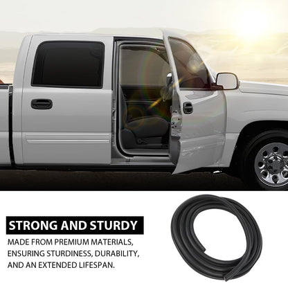 G-PLUS Front Door Rubber Weatherstrip Seal LH or Right 1pc Compatible with Cadillac Escalade 2002-2006 Fit for Chevy Silverado Suburban GMC Sierra 1999-2006