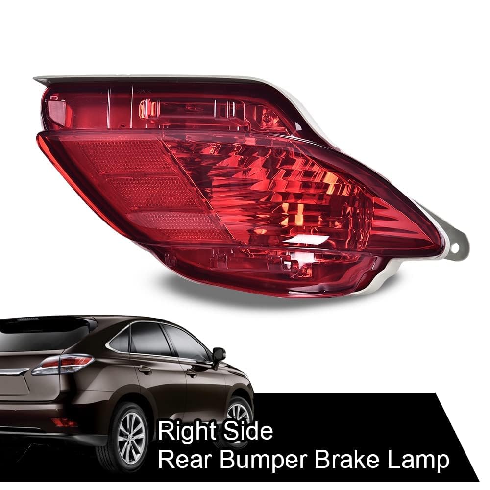 G-PLUS Rear Bumper Reflectors Stop Brake Light Compatible with RX270 RX350 2010-2015/ RX450H 2009-2015 Reverse Light Rear Bumper Side Marker Reflector Tail Lights Right