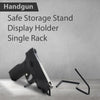 G-PLUS 5pcs/Bag Pistol Display Holder,Handgun Pistol Revolver Safe Storage Stand Display Holder Single Rack,Black Handgun Rack Pistol Stand Black