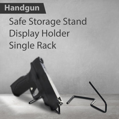 G-PLUS 5pcs/Bag Pistol Display Holder,Handgun Pistol Revolver Safe Storage Stand Display Holder Single Rack,Black Handgun Rack Pistol Stand Black