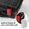G-PLUS Graded Card Storage Box Fit BGS PSA SGC FGS Graded Sports Trading Cards, Hold 75 Graded Cards or 250 Ungraded Cards Heavy Duty Weatherproof Case Red And Black