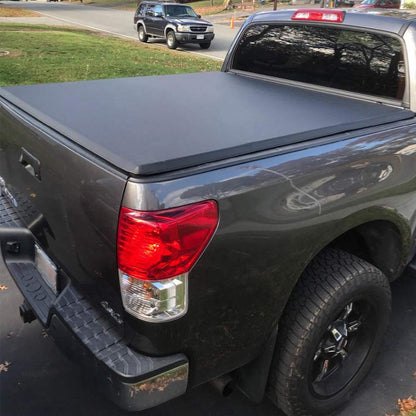 G-PLUS T3 Tri-Fold Soft Truck Tonneau Cover Replacement for 2005-2015 Toyota Tacoma Pickup | Double Cab 5Ft Short Bed Lock | for Only Fleetside/Styleside Bed Models