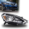 G-PLUS Headlights Assembly Fit 2016-2018 Nissan Sentra 4-Door Sedan S SL SR SV, (ONLY For Factory Halogen Models),Headlamps Black Housing, Passenger Side (Right),faros delanteros