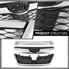 G-PLUS Front Grille for Subaru Forester 2014-2018 Chrome Factory Style Product Specifications