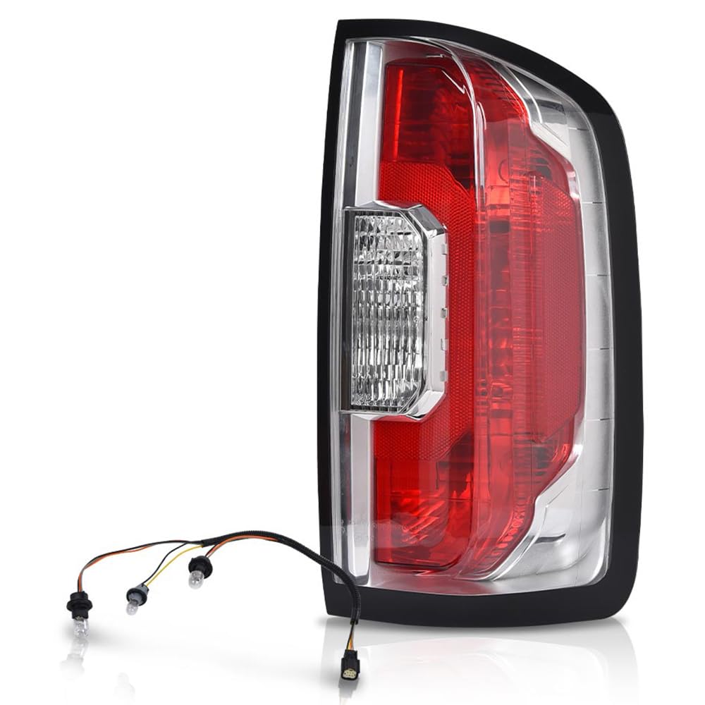 G-PLUS Tail Light w/Bulb Right Passenger Side Compatible with GMC Canyon 2015-2022(Submodel:Terrain,Denali,Base,SL,SLE,SLT,AT4,Elevation,Elevation Standard) Luces Traseras Rear Brake Lamps Assembly