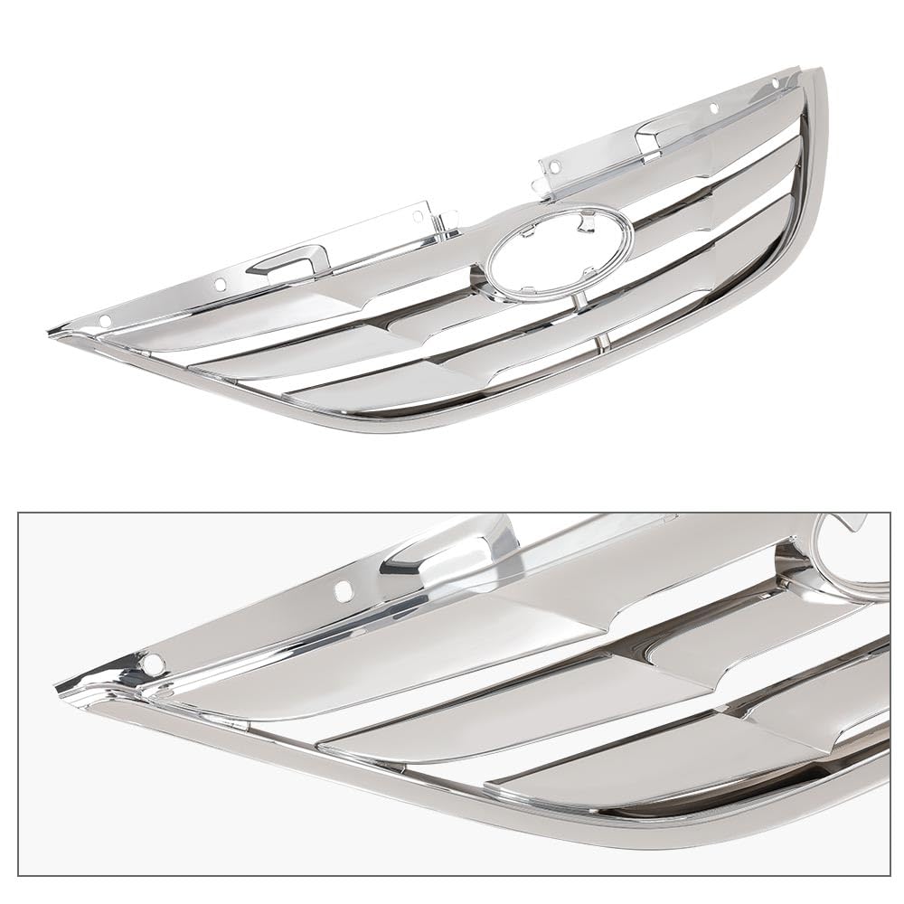 G-PLUS Front Grille Assembly, Compatible with Hyundai Sonata 2011 2012 2013 Chrome ABS Plastic Grill HY1200154, 863503S100