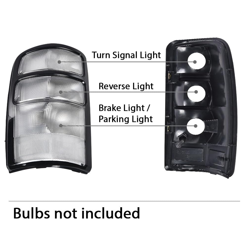 G-PLUS Tail Lights Rear Lamps,Compatible with Chevy Suburban 1500 2500/Tahoe 2000-2006, Fit GMC Yukon/Yukon Denali XL 2000-2006 Clear Lens Luces Traseras, Faros TraserosAssembly