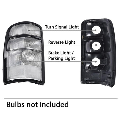 G-PLUS Tail Lights Rear Lamps,Compatible with Chevy Suburban 1500 2500/Tahoe 2000-2006, Fit GMC Yukon/Yukon Denali XL 2000-2006 Clear Lens Luces Traseras, Faros TraserosAssembly