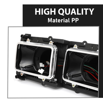 G-PLUS Headlight Housing Base Compatible with Freightliner FLD 112 120 Truck 1989-2003 Black 2Pcs A0615605002, A0615605003