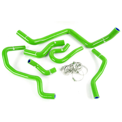 G-PLUS 6 PCS Silicone Radiator Hose Kit w/Clamps Compatible With Honda Civic 1.6l Sohc D15 D16 EG EK 1992-2000, Green Radiator Coolant Hose Pipe Kit