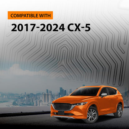 G-PLUS Floor Mats Cargo Liner Fit for Mazda CX-5 2017 2018 2019 2020 2021 2022 2023 2024 2025 TPE All Weather Custom Fit Full Cover Protection Floor Liners 1st & 2nd Row Car Mats, Black