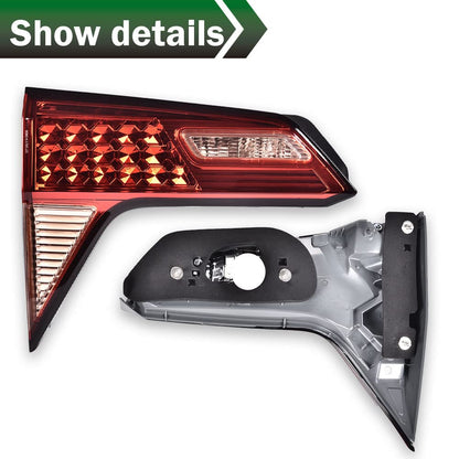 G-PLUS Inner Tail Light Compatible With 2016 2017 Honda Hrv LX/EX/EX-L/Epic/Uniq Sport Utility 4-Door Sedan Factory Style Automotive Trunk Brake Rear Inner Lamp Chrome Housing,Driver Side (Left)