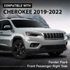 G-PLUS Front Right Fender Flare Compatible with Jeep Cherokee 80th Anniversary 2021 Fit Jeep Cherokee Altitude 2019-2023 Fit Jeep Cherokee Latitude Lux 2021-2022 Wheel Opening Molding Arch Trim Black