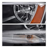 G-PLUS Headlights Headlamps w/Bulbs Left Driver Compatible with Volkswagen Jetta 2011-2018 5C7941005, VW2502146 Clear Lens Chrome Housing Amber Reflector