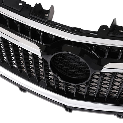 G-PLUS Front Upper Grille Replacemet Chrome Black Compatible with 2017 2018 2019 Buick Encore